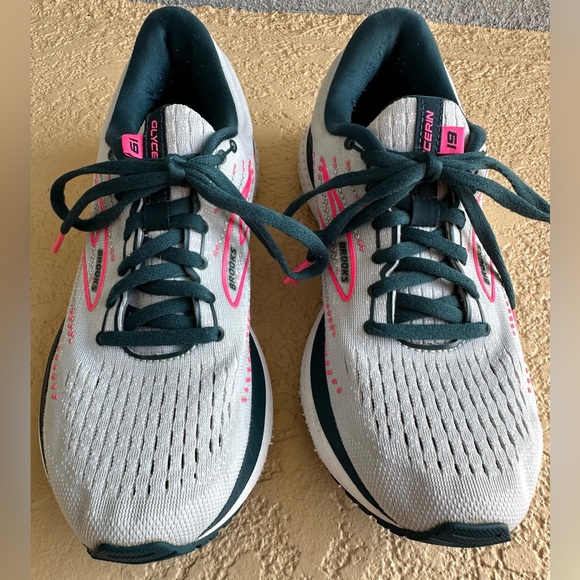 Brooks Glycerin 19 Gray Pink Running Shoes  1203431B110 Women’s Size 9 CLEAN - Picture 7 of 15